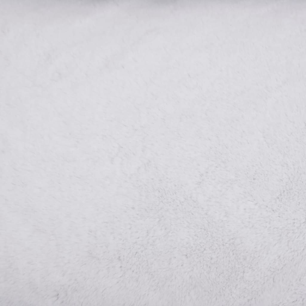 Berkfield Dog Bed Black and White 65x50x20 cm Linen Look Fleece