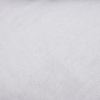 Berkfield Dog Bed Black and White 65x50x20 cm Linen Look Fleece