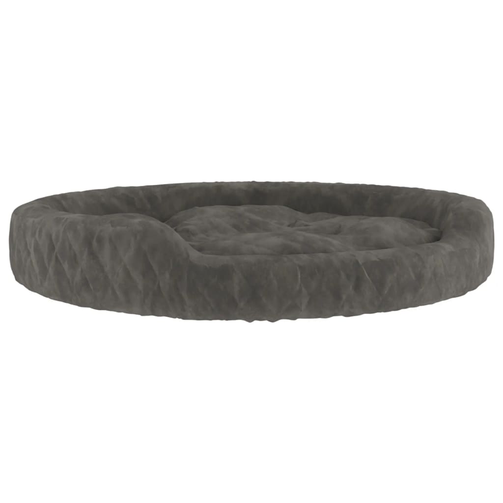 Berkfield Dog Bed Dark Grey 70x55x23 cm Plush