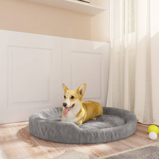 Berkfield Dog Bed Grey 70x55x23 cm Plush