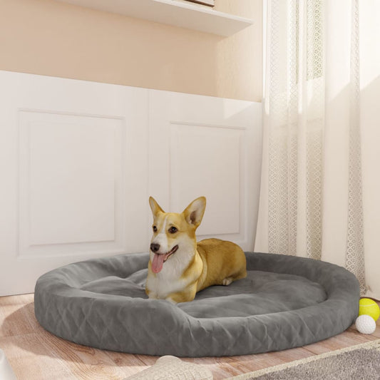 Berkfield Dog Bed Grey 110x90x23 cm Plush