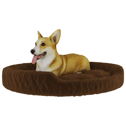 Berkfield Dog Bed Brown 70x55x23 cm Plush