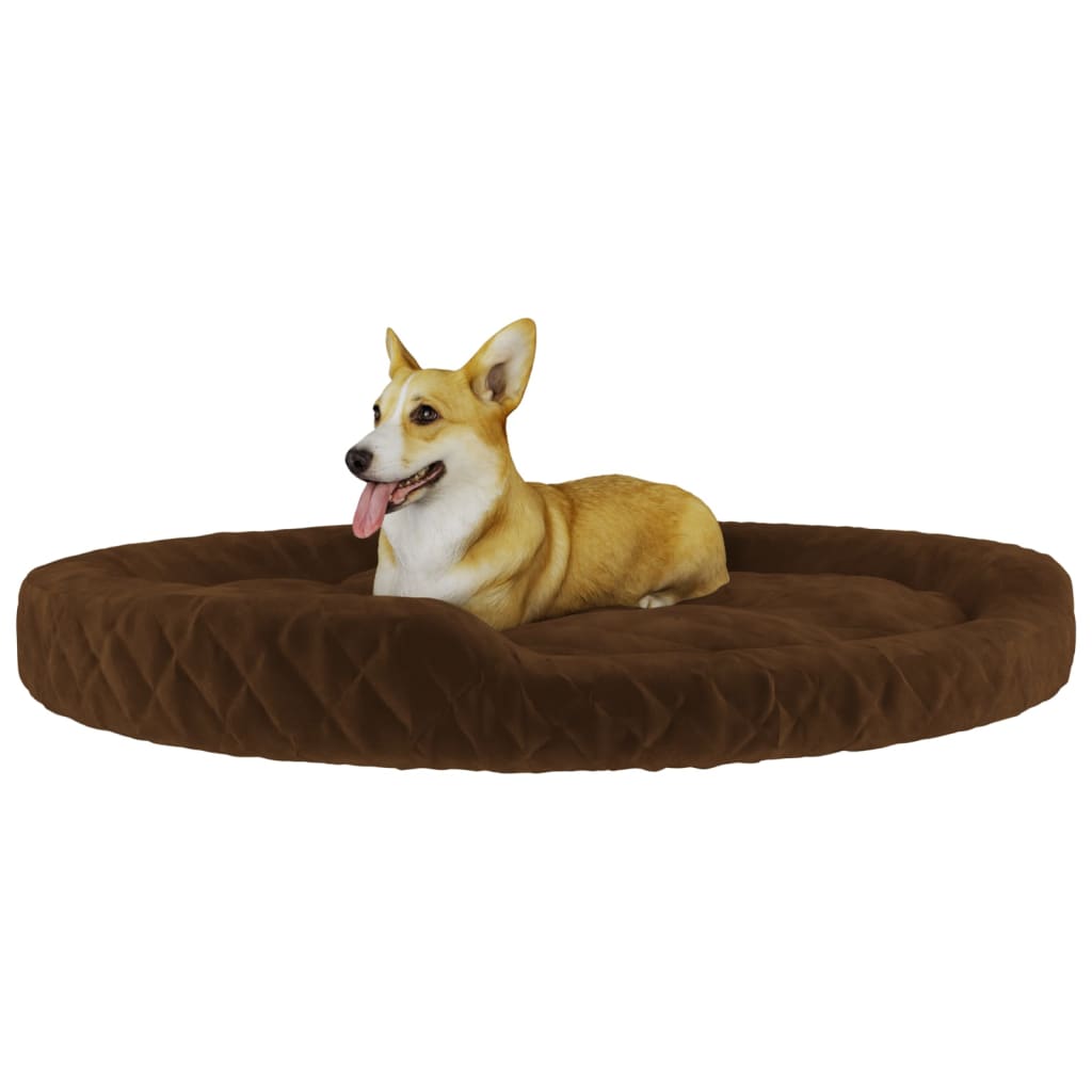 Berkfield Dog Bed Brown 110x90x23 cm Plush