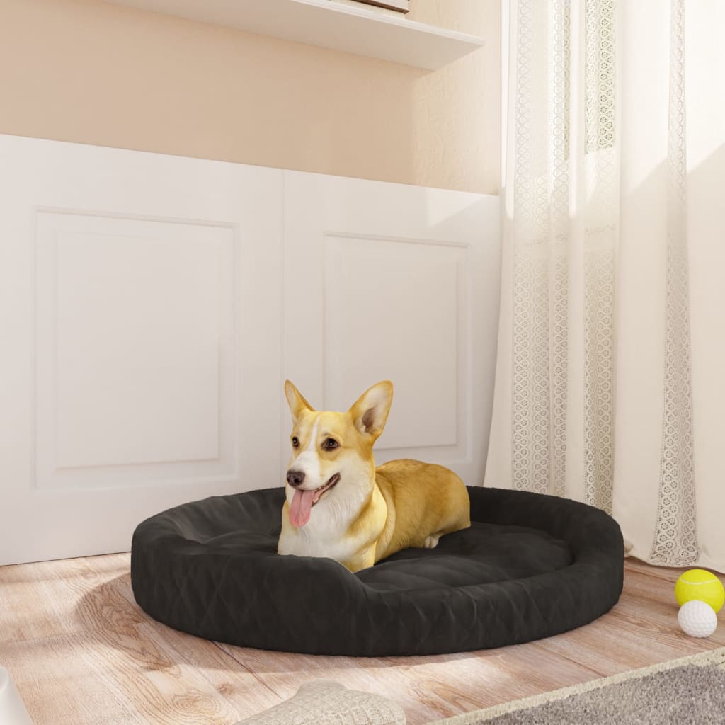 Berkfield Dog Bed Black 70x55x23 cm Plush