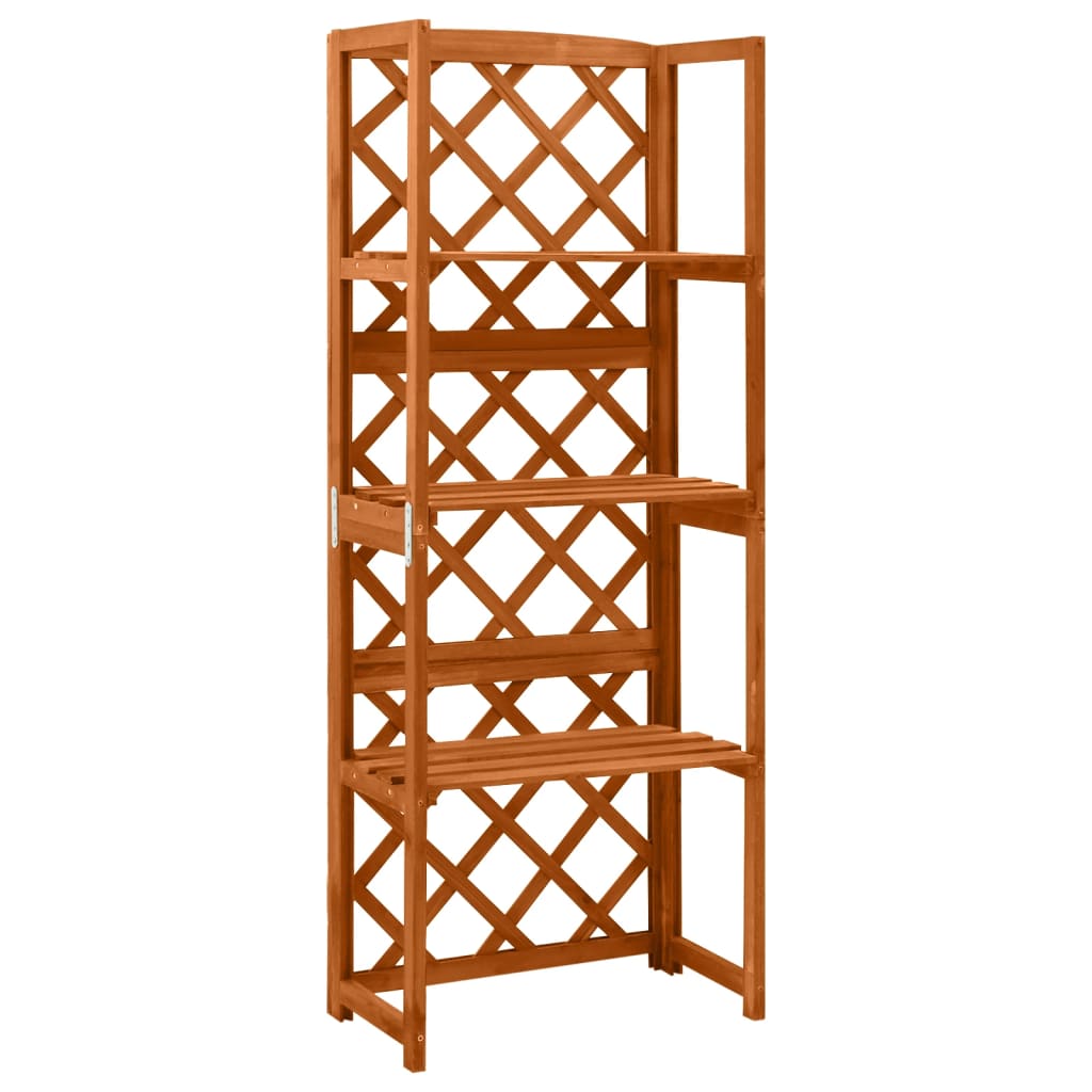 Berkfield Trellis with Shelves 55x30x140 cm Solid Fir Wood
