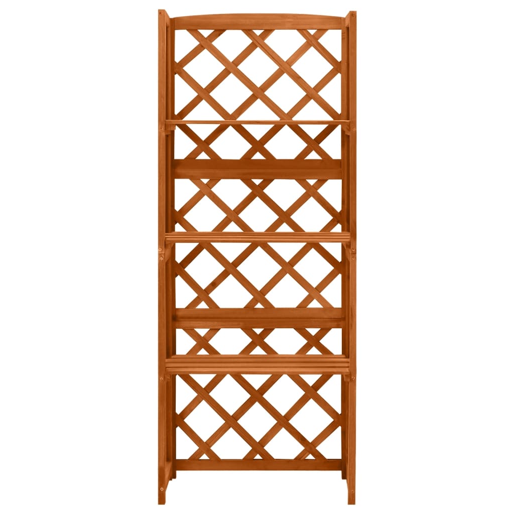 Berkfield Trellis with Shelves 55x30x140 cm Solid Fir Wood