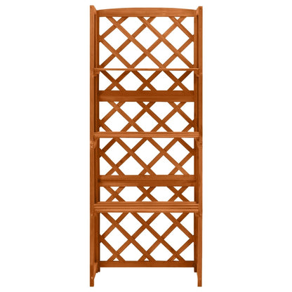 Berkfield Trellis with Shelves 55x30x140 cm Solid Fir Wood