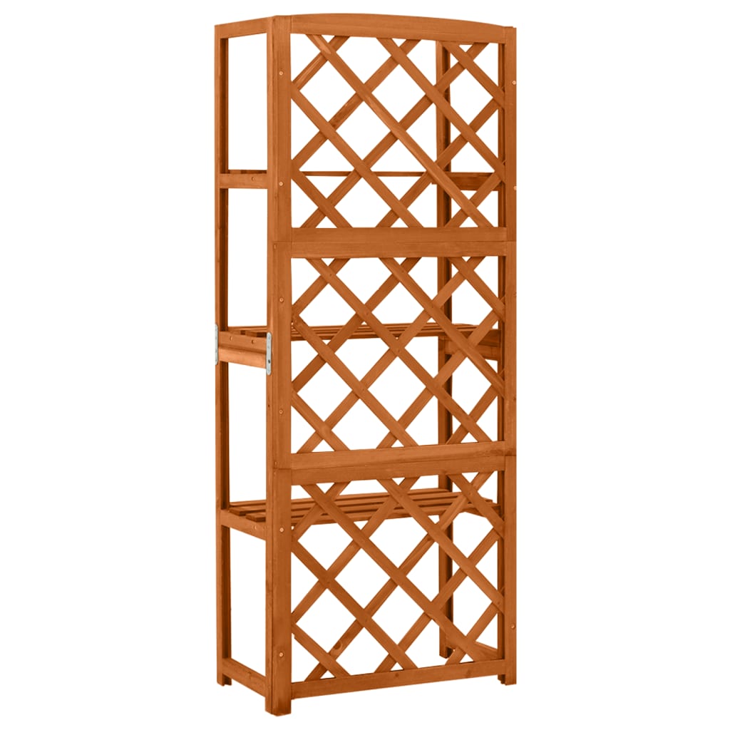 Berkfield Trellis with Shelves 55x30x140 cm Solid Fir Wood
