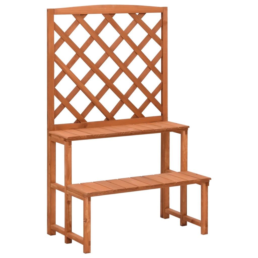 Berkfield Plant Stand with Trellis 70x42x115 cm Solid Fir Wood