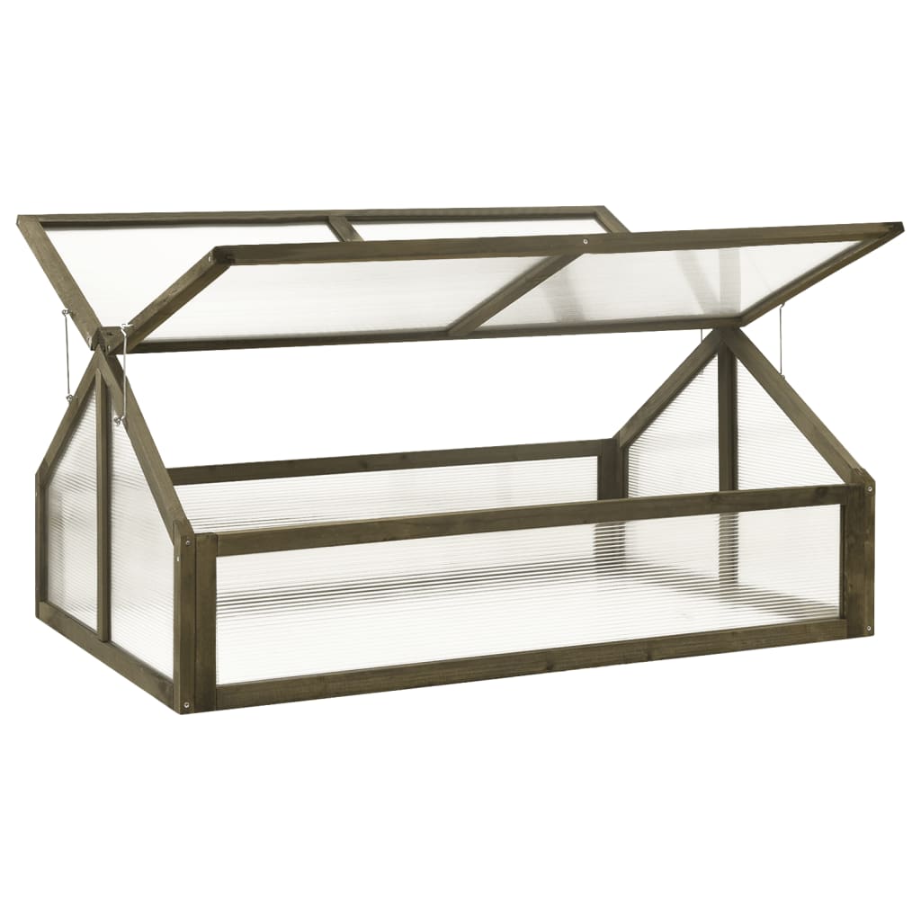 Berkfield Greenhouse Grey 114x80x50 cm Firwood