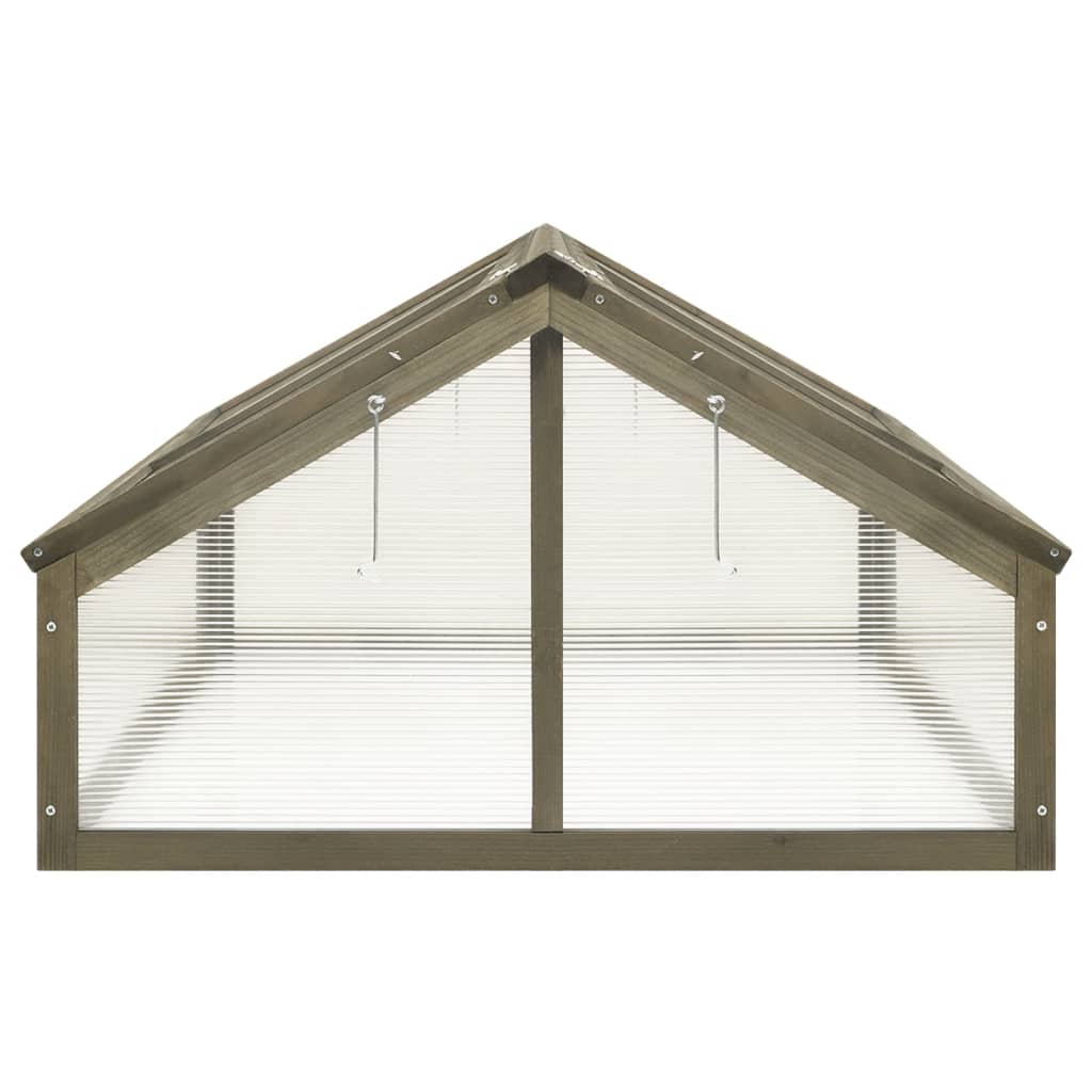 Berkfield Greenhouse Grey 114x80x50 cm Firwood