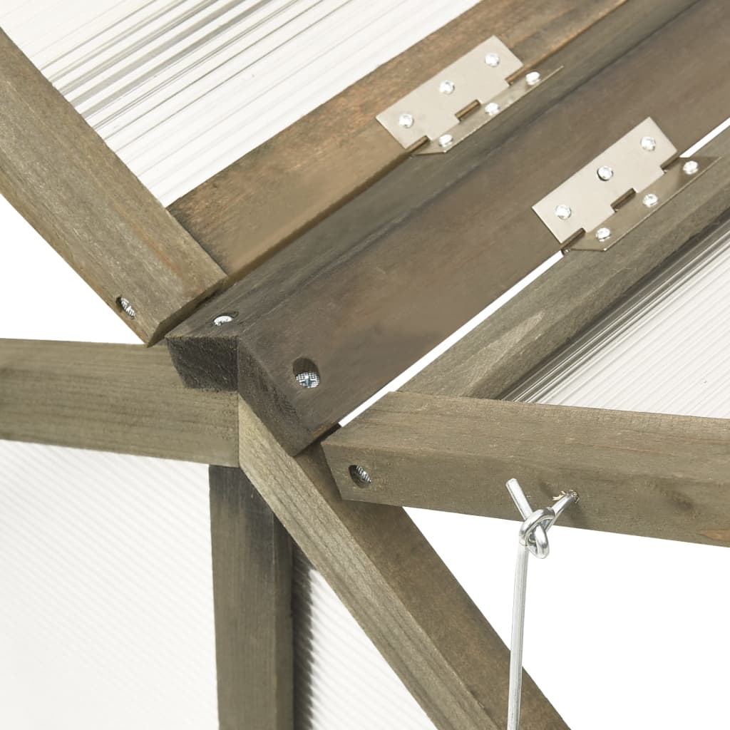 Berkfield Greenhouse Grey 114x80x50 cm Firwood