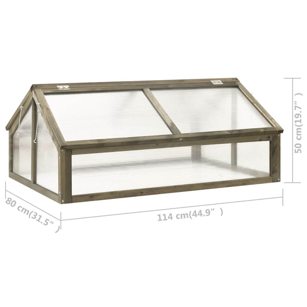 Berkfield Greenhouse Grey 114x80x50 cm Firwood