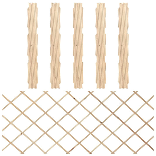 Berkfield Trellis Fences 5 pcs Solid Firwood 180x80 cm