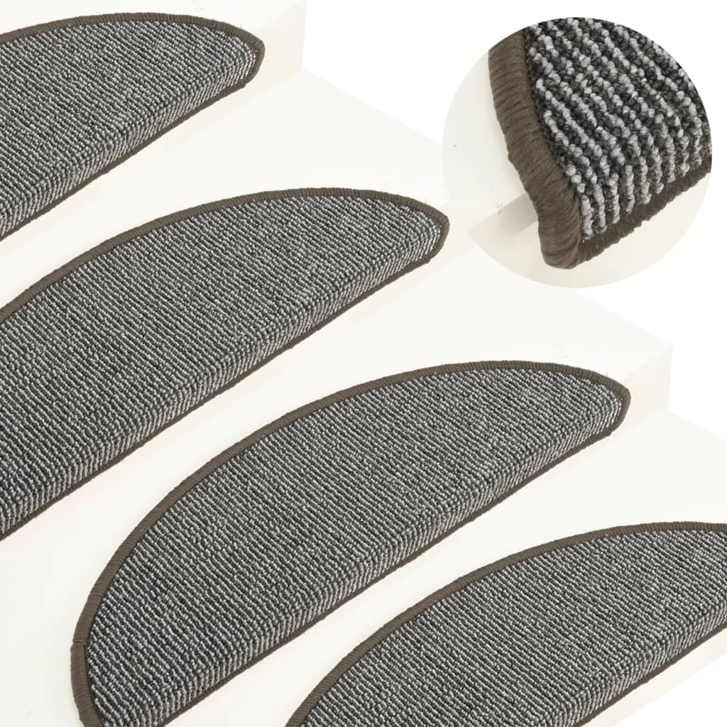 Berkfield Carpet Stair Treads 15 pcs Grey 56x17x3 cm