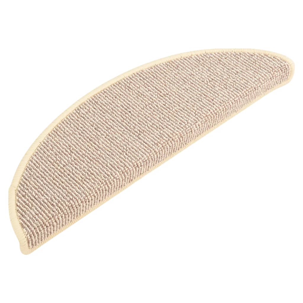 Berkfield Carpet Stair Treads 15 pcs White and Brown 56x17x3 cm