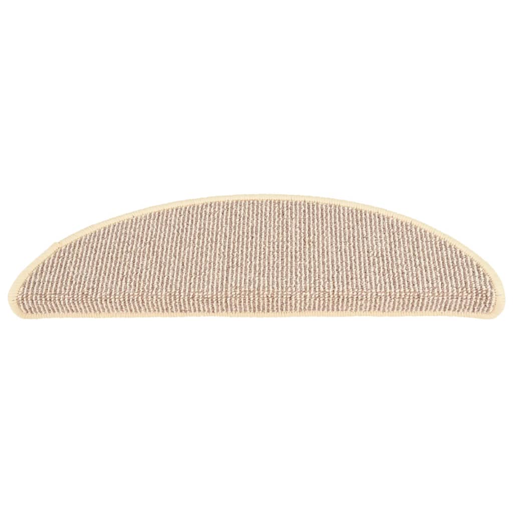Berkfield Carpet Stair Treads 15 pcs White and Brown 56x17x3 cm