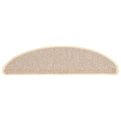 Berkfield Carpet Stair Treads 15 pcs White and Brown 56x17x3 cm