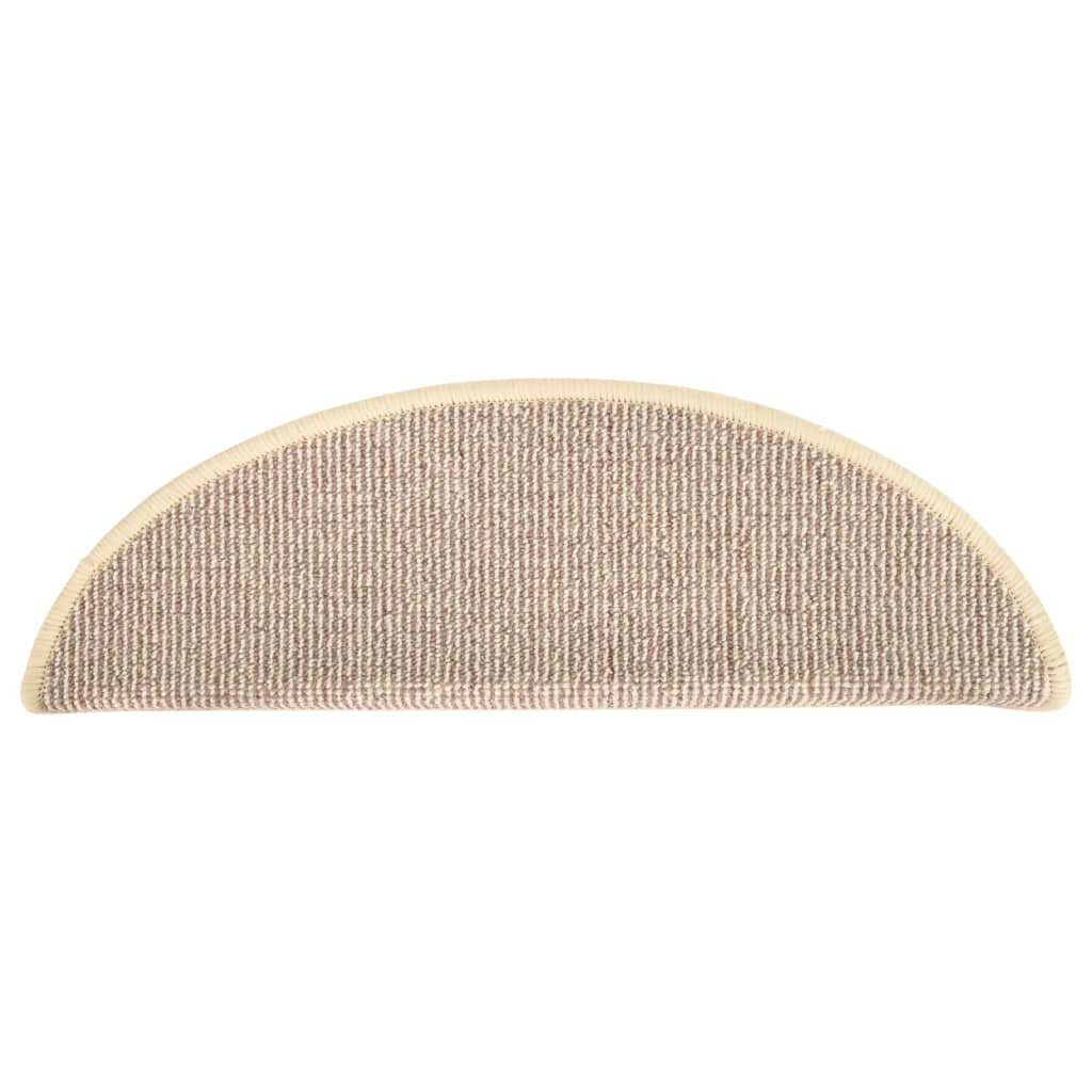 Berkfield Carpet Stair Treads 15 pcs White and Brown 56x17x3 cm
