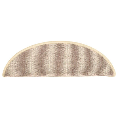 Berkfield Carpet Stair Treads 15 pcs White and Brown 56x17x3 cm