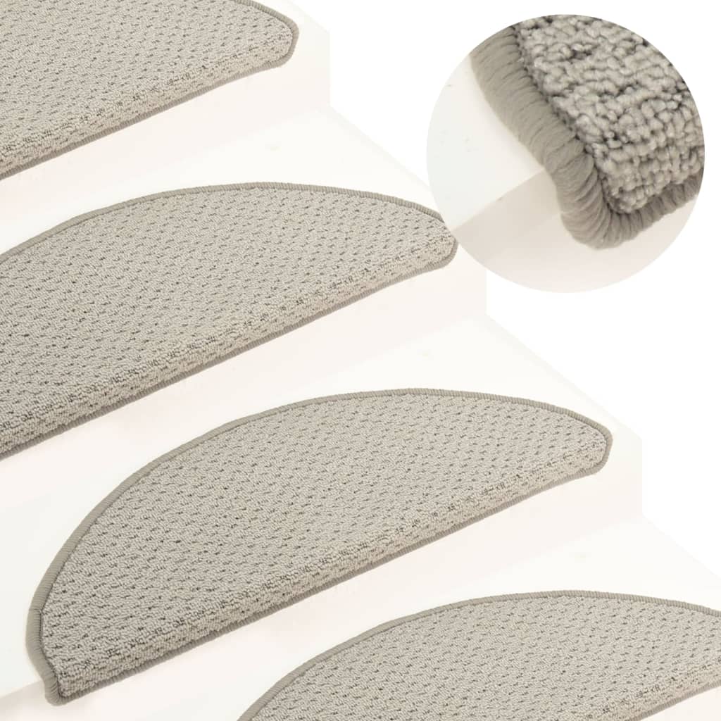 Berkfield Carpet Stair Treads 15 pcs Light Grey 65x21x4 cm
