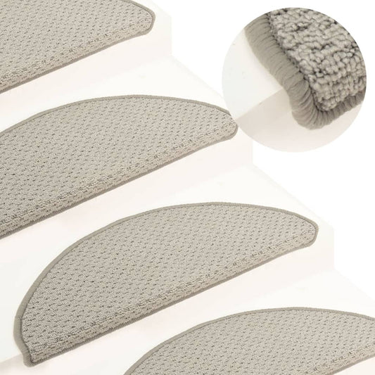 Berkfield Carpet Stair Treads 15 pcs Light Grey 65x21x4 cm