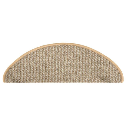 Berkfield Carpet Stair Treads 15 pcs Light Brown 65x21x4 cm