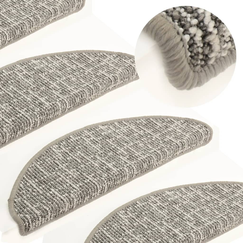 Berkfield Carpet Stair Treads 15 pcs Light Grey 65x21x4 cm