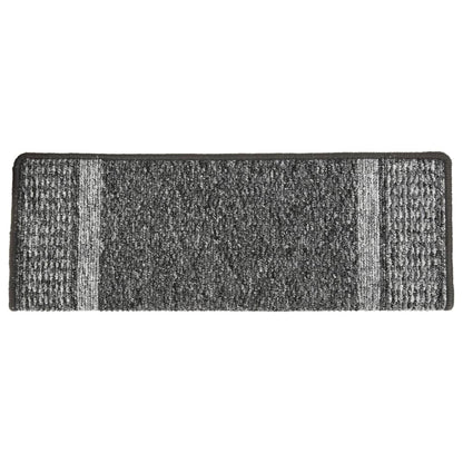 Berkfield Carpet Stair Treads Self-adhesive 15 pcs Grey 65x21x4 cm