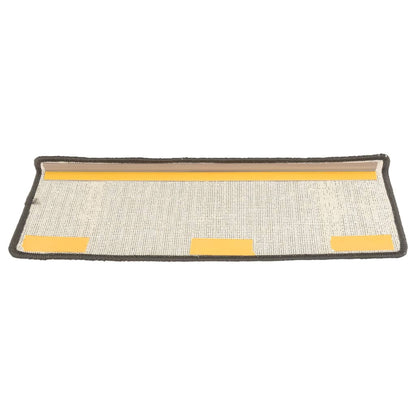 Berkfield Carpet Stair Treads Self-adhesive 15 pcs Grey 65x21x4 cm