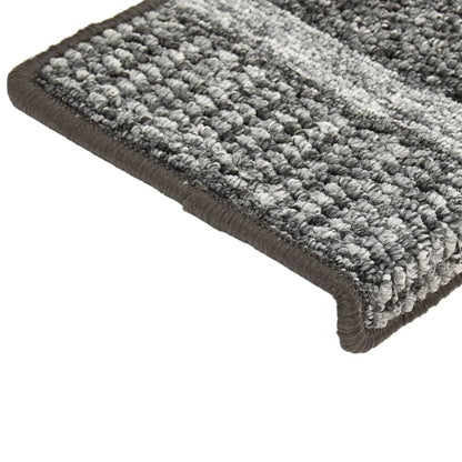 Berkfield Carpet Stair Treads Self-adhesive 15 pcs Grey 65x21x4 cm