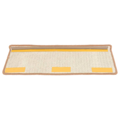 Berkfield Carpet Stair Treads Self-adhesive 15 pcs Light Brown 65x21x4 cm