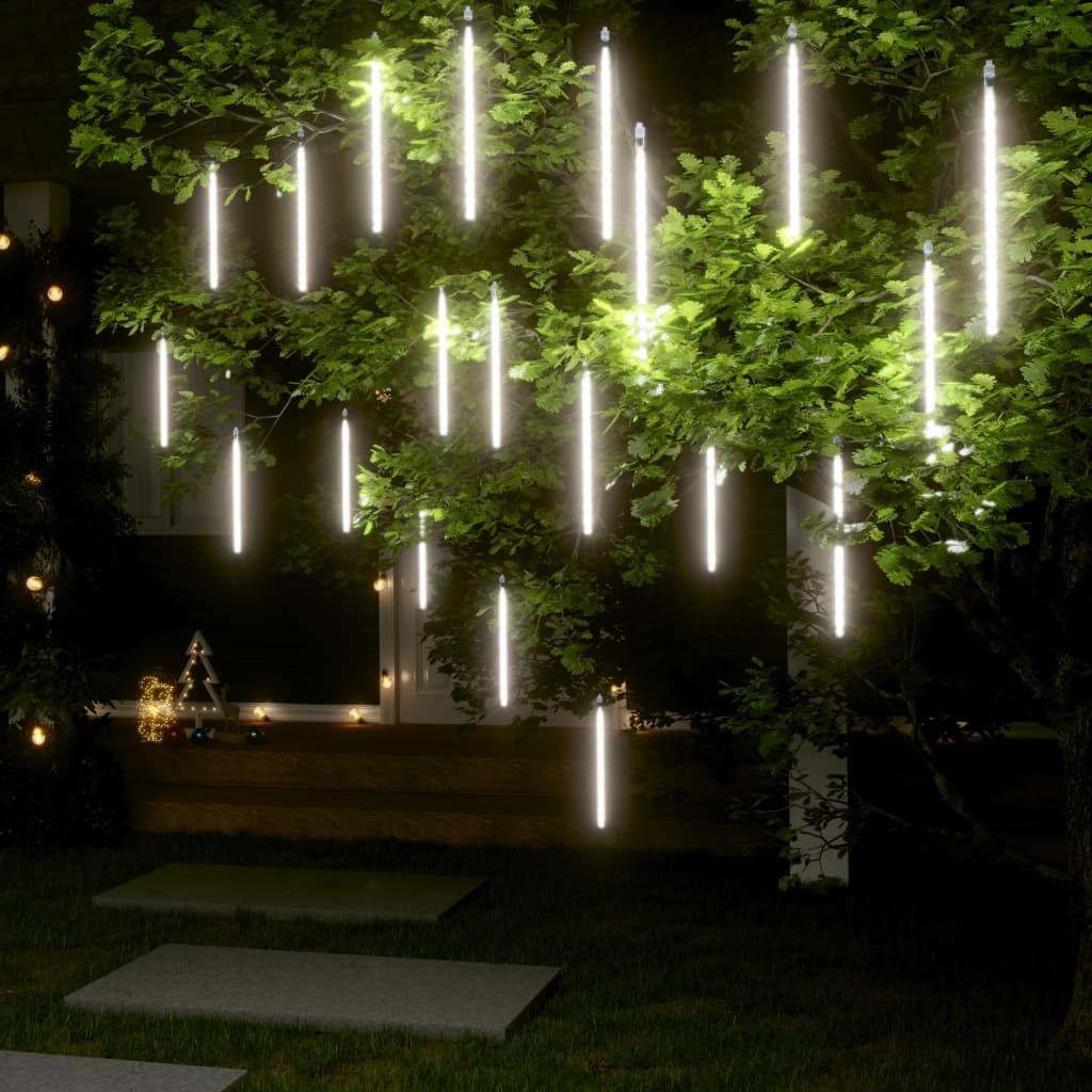 Berkfield Meteor Lights 20 pcs 30 cm Cold White 480 LEDs Indoor Outdoor