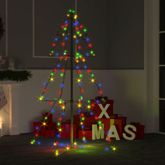 Berkfield Christmas Cone Tree 160 LEDs Indoor and Outdoor 78x120 cm