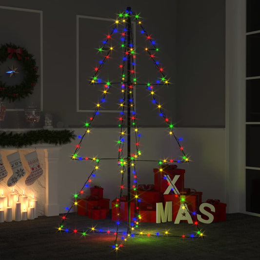 Berkfield Christmas Cone Tree 200 LEDs Indoor and Outdoor 98x150 cm