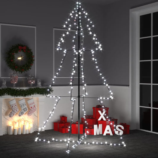 Berkfield Christmas Cone Tree 240 LEDs Indoor and Outdoor 118x180 cm