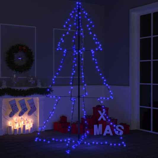 Berkfield Christmas Cone Tree 240 LEDs Indoor and Outdoor 118x180 cm