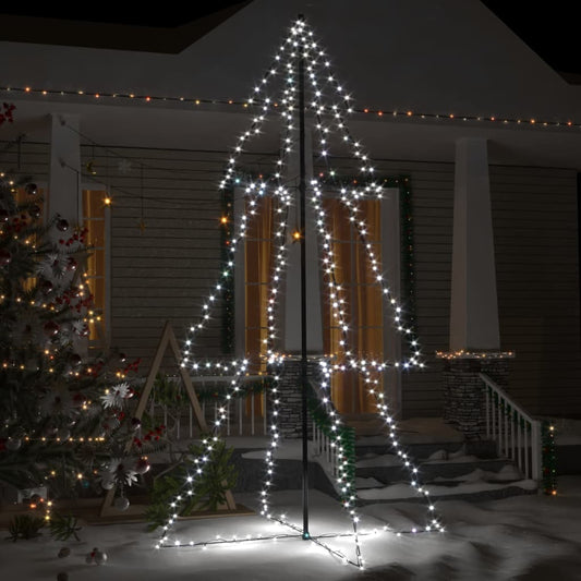 Berkfield Christmas Cone Tree 300 LEDs Indoor and Outdoor 120x220 cm