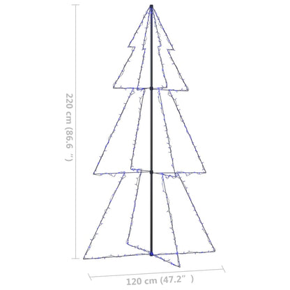 Berkfield Christmas Cone Tree 300 LEDs Indoor and Outdoor 120x220 cm