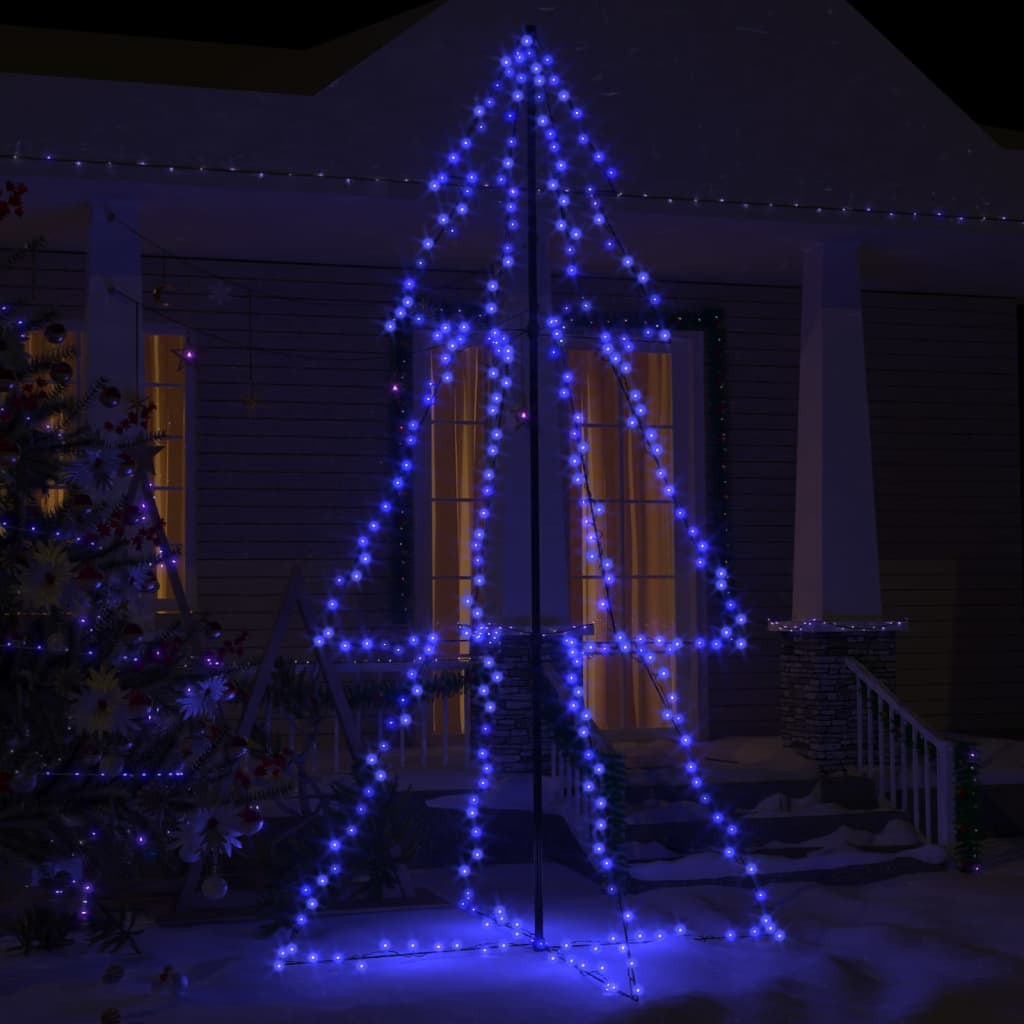Berkfield Christmas Cone Tree 300 LEDs Indoor and Outdoor 120x220 cm