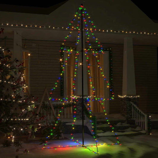Berkfield Christmas Cone Tree 300 LEDs Indoor and Outdoor 120x220 cm