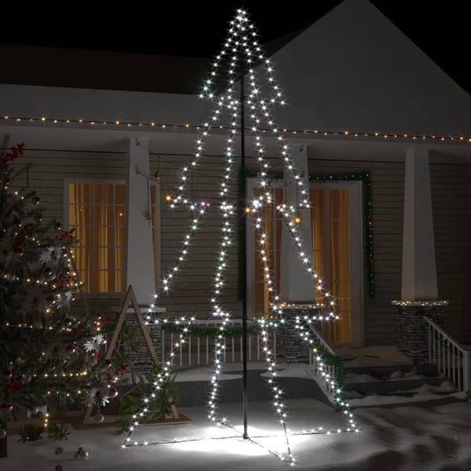 Berkfield Christmas Cone Tree 360 LEDs Indoor and Outdoor 143x250 cm