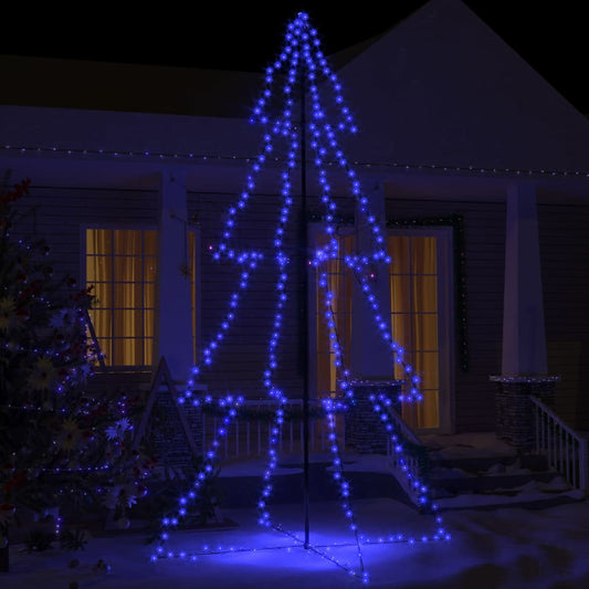Berkfield Christmas Cone Tree 360 LEDs Indoor and Outdoor 143x250 cm