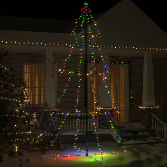 Berkfield Christmas Cone Tree 360 LEDs Indoor and Outdoor 143x250 cm