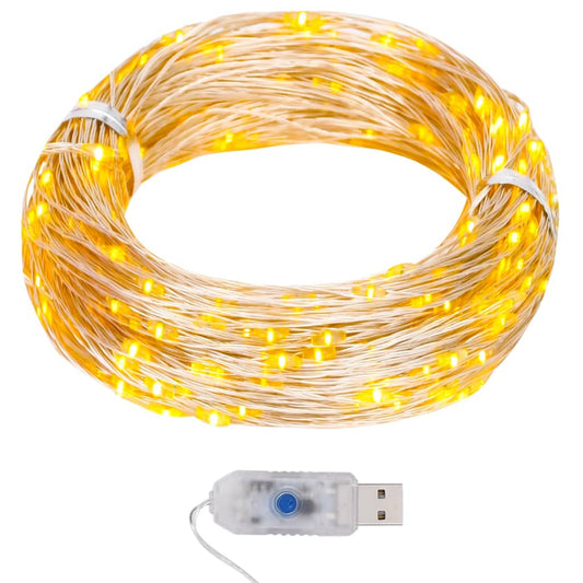 Berkfield LED Micro Fairy String Lights 40m 400 LED Warm White 8 Function