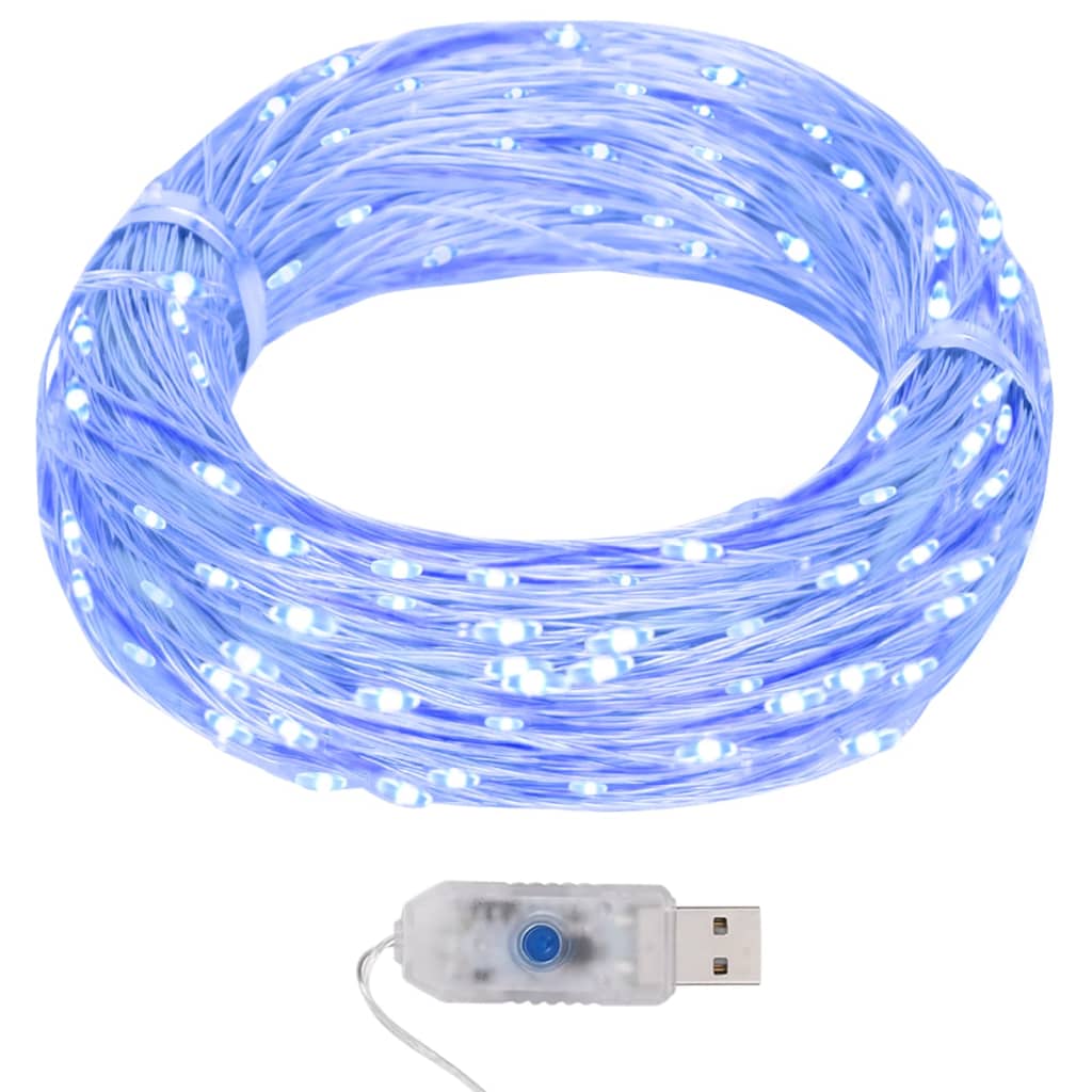 Berkfield LED Micro Fairy String Lights 40m 400 LED Blue 8 Function