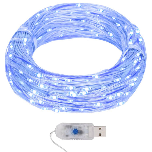 Berkfield LED Micro Fairy String Lights 40m 400 LED Blue 8 Function