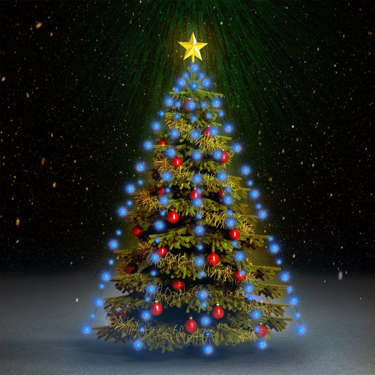 Berkfield Christmas Tree Net Lights with 180 LEDs Blue 180 cm