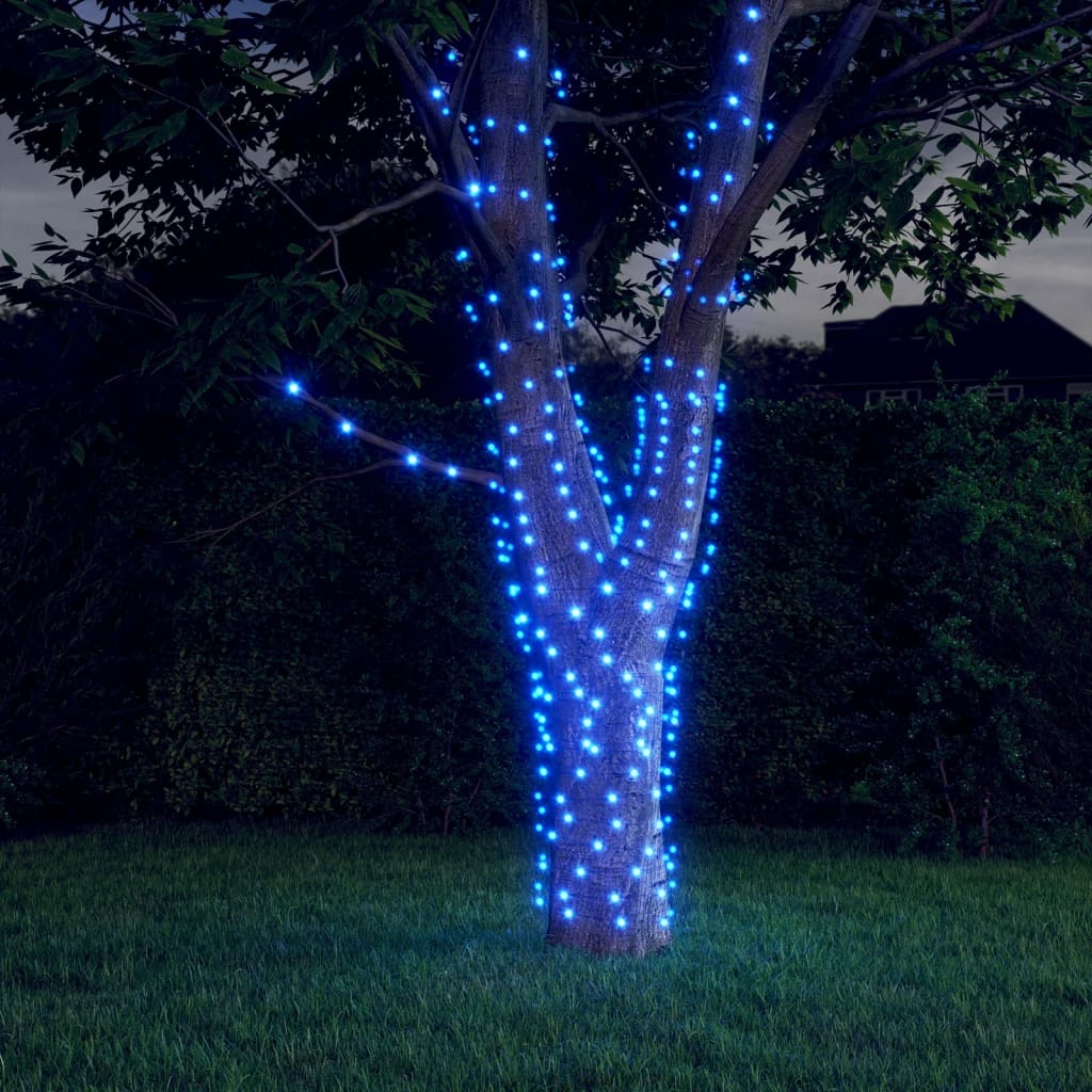 Berkfield Solar Fairy Lights 2 pcs 2x200 LED Blue Indoor Outdoor