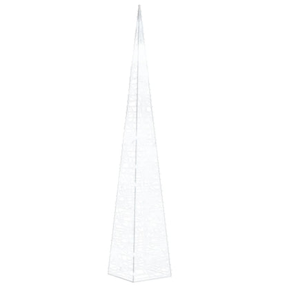 Berkfield Acrylic Decorative LED Light Cone Cold White 60 cm